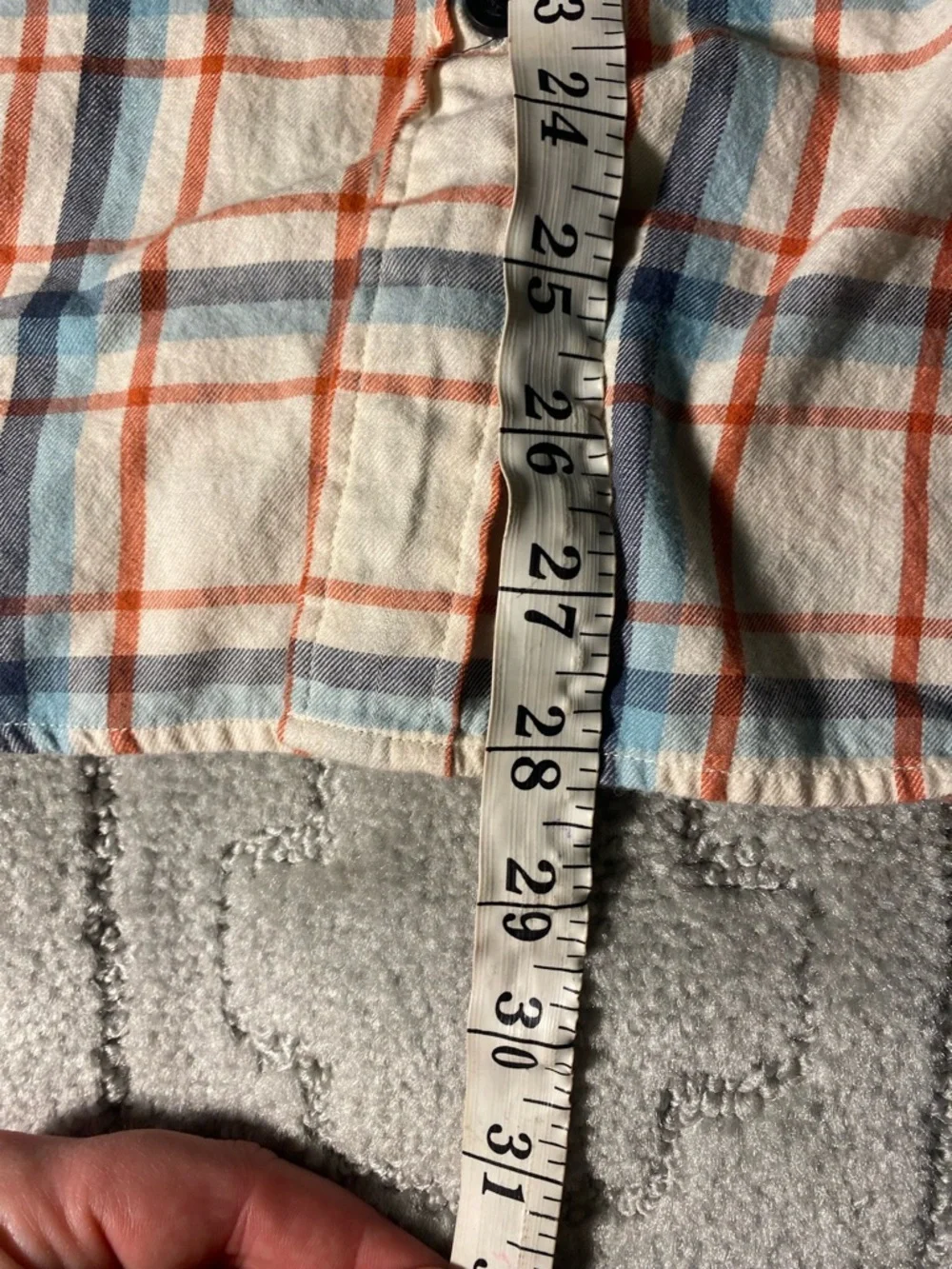 J.Crew Mens L  Plaid Button Down‎ Shirt Cotton Blue Orange Casual Preppy Classic